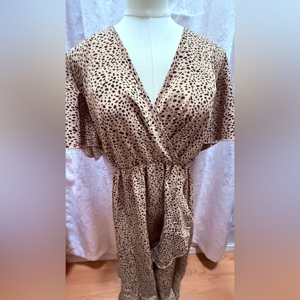 Leopard Print Wrap Dress